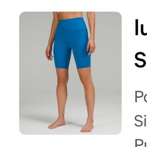lululemon athletica Blue Bike Shorts